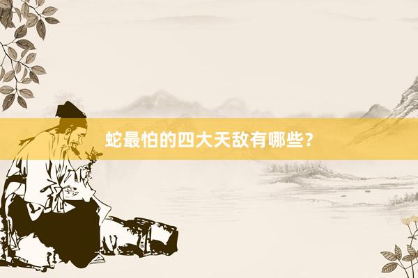 蛇最怕的四大天敌有哪些？